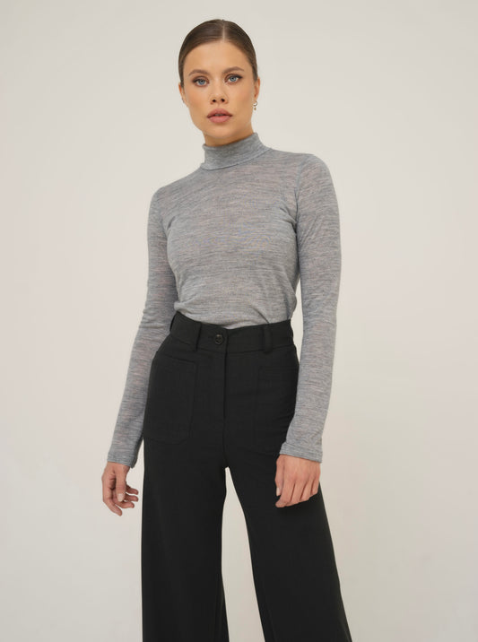 ANIMA blouse-sweater with zipper (grey color)