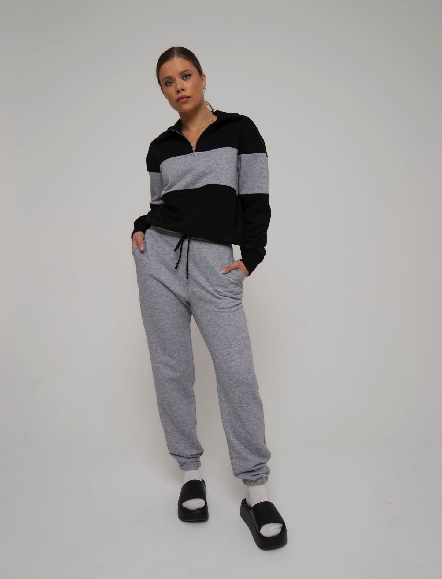 ANIMA wide casual pants (grey)