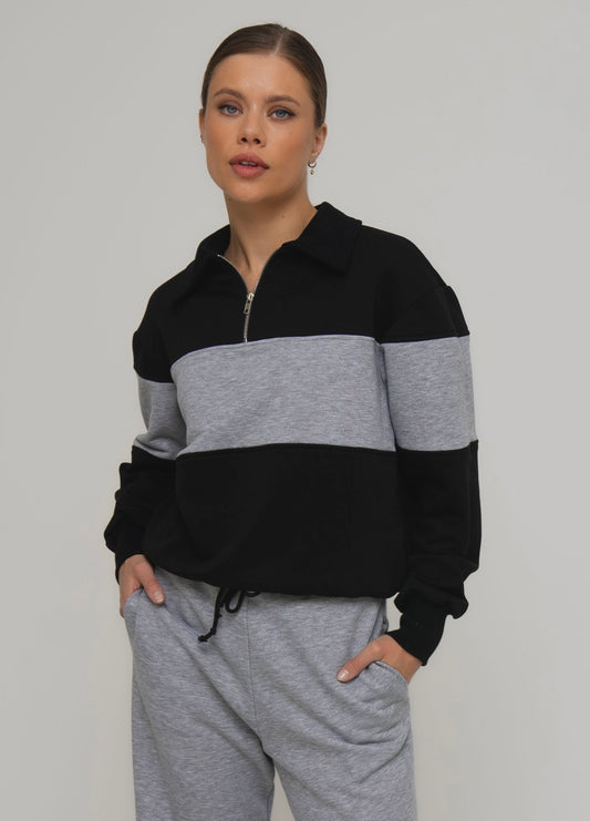 MERIT POLO VINTAGE džemperis (juoda/pilka)